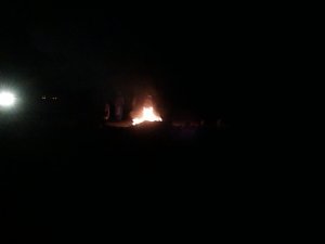The miners went on strike and blocked the road from Cusco to Puno. This is one of the fires that we had to walk through. 