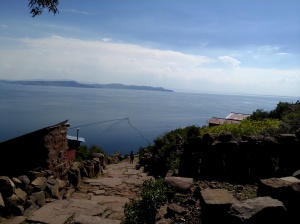The view from the 3 hour hike on Taquilles Island on Lake Titicaca. 