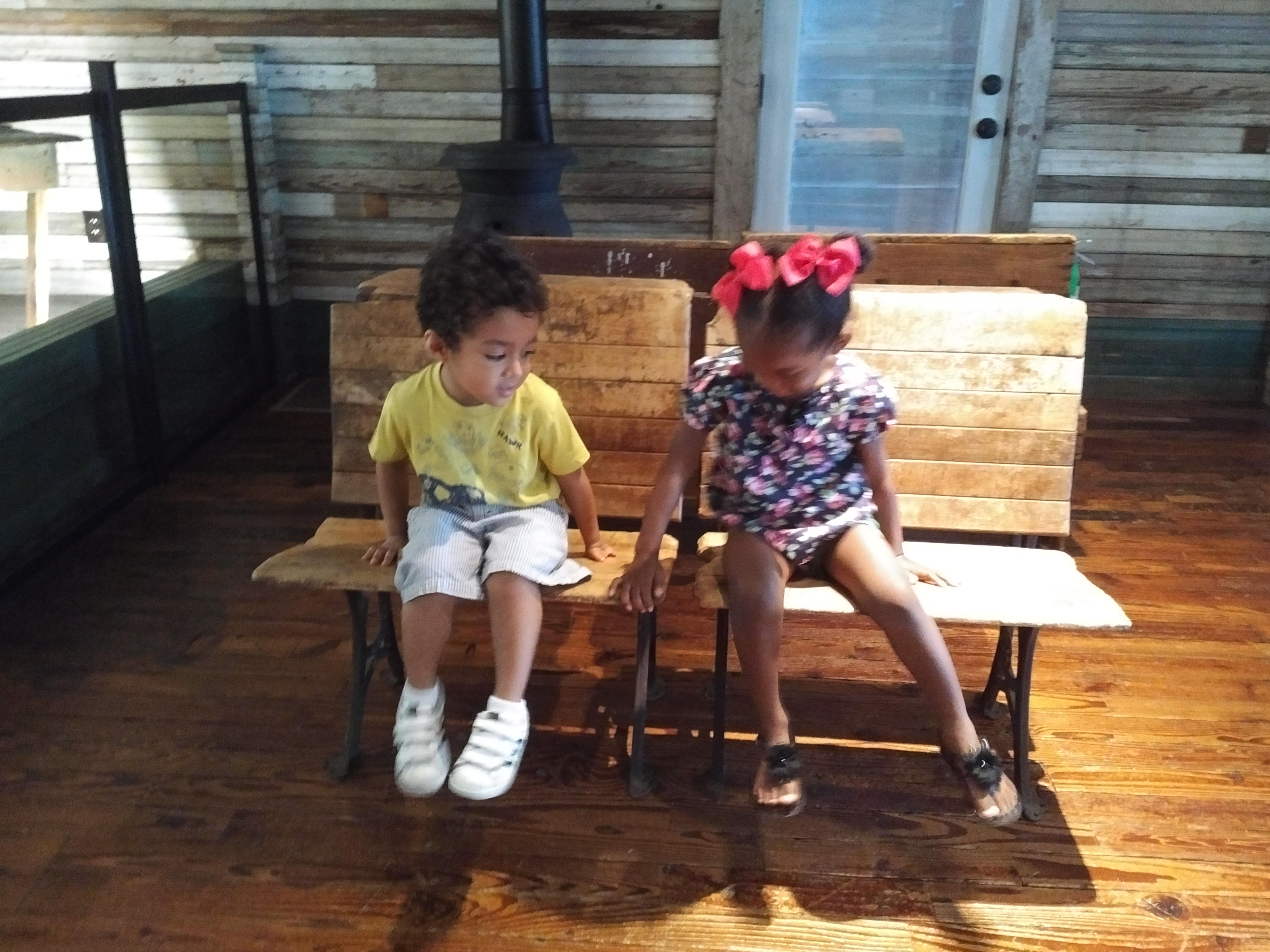 2018 TN Brownsville Delta Heritage Center - Tina Turner Museum schoolhouse benches kids