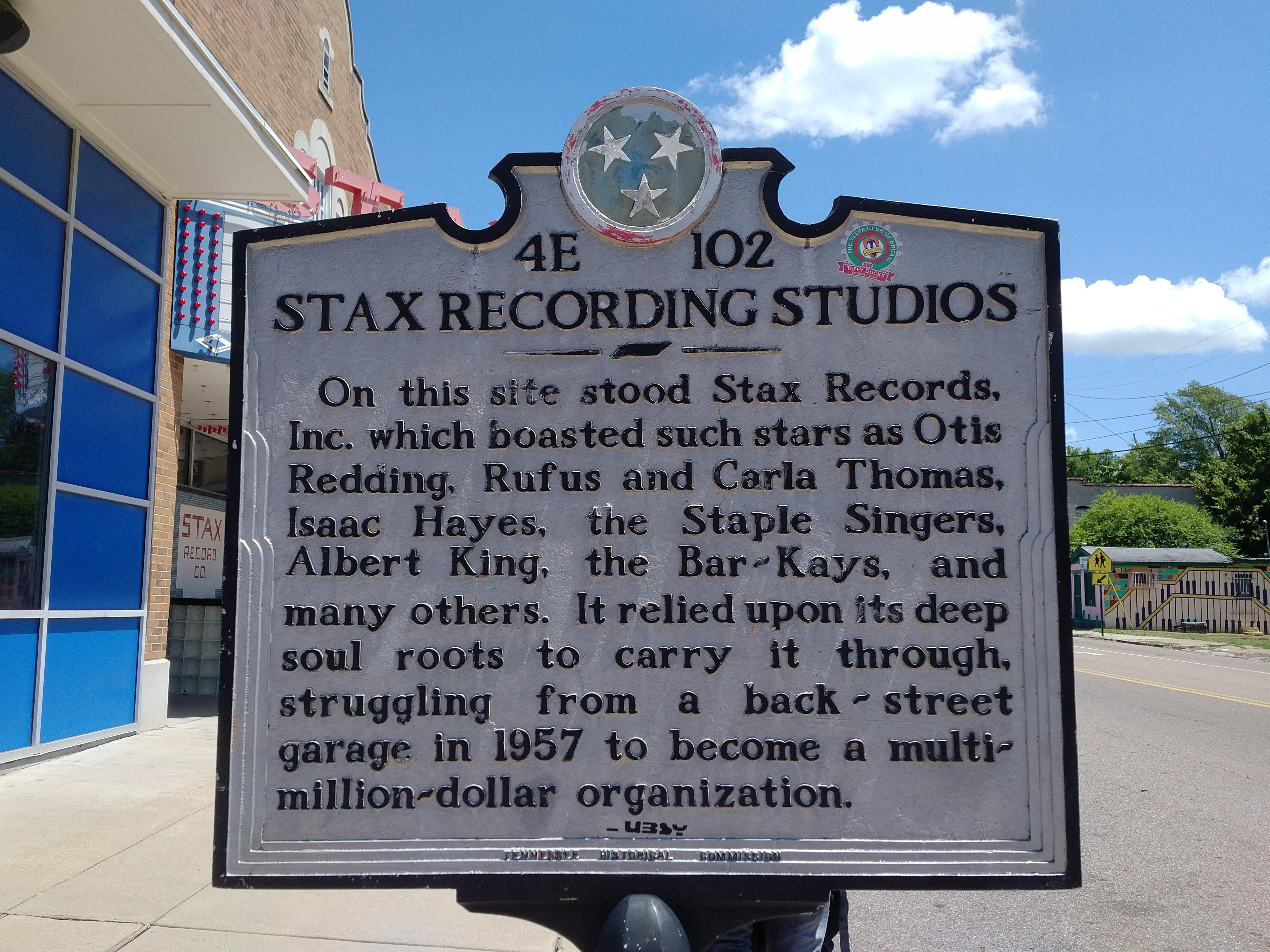 2018 TN Memphis Stax Museum historical marker